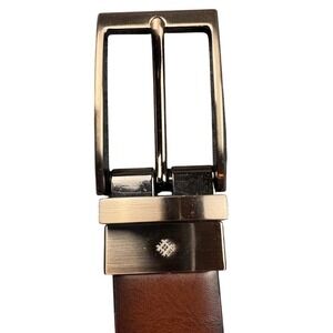 Mens CKF Brown Black Reversible Belt 38/95 Synthetic Leather‎